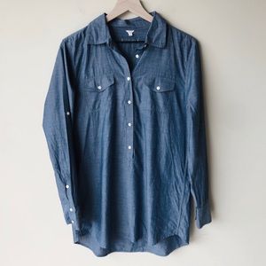 J. Crew chambray boyfriend tunic